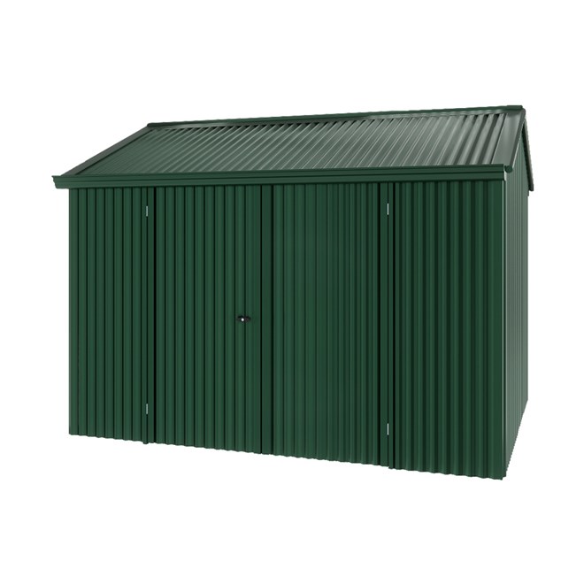Handi-Heritage Shed H2 3.30X2.52 Roof:Caulfield Green Wall:Caulfield Green Front/Rear Double Door