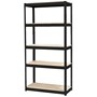 Black Slot-N-Lock 5 Shelf Unit 1800 x 900 x 400mm