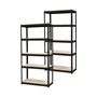 Black Slot-N-Lock 5 Shelf Unit 1800 x 1200 x 450mm 2 Pack